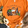 Orange This Witch Needs Coffee Theme Pattern T Shirt