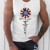 White America Flag Inspired Sunflower Graphic Mens Tank Top