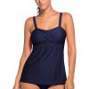 Navy Blue 2pcs Swing Tankini Swimsuit