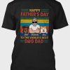 Black HAPPY FATHER'S DAY Dog Graphic Print Men's T Shirt