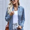 Blue Ripped Denim Jacket