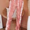 Pink Pocketed Tie-dye Knit Joggers