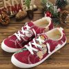 Red Lace-up Christmas Pattern Sneakers