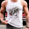 White Lovers Skull Romance Mens Tank Top