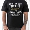 Black Built In The Fifties Humor Graphic Tee For Men