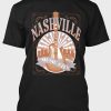 Black NASHVILLE Music City Graphic Print Men's T Shirt