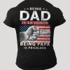 Black Being Dad Is Honor Papa Is Priceless Graphic Father's Day Shirt