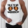 White Talk To Me Goose Beach Scenery Sunglasses Graphic Tank Top