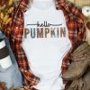 White Colorful Pumpkin Leopard Graphic Casual Tee