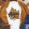 White Sunflowers In The Maple Autumn Vibe T Shirt