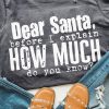 Gray Christmas Funny Saying Print Short Sleeve T Shirt