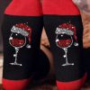 Black Shining Christmas Goblet Socks