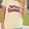 Apricot Cider Season Graphic Cassual Short Sleeve Tee