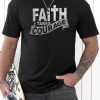 Black Faith Takes Courage Print Round Neck Men's T Shirt