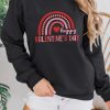 Black Happy Valentine's Day Graphic Embroidered Sweatshirt