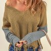 Gray Hollow-out Distressed Tassels Sweater