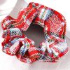 Red Christmas Knitted Scrunchies Hair Ornament