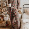 Plaid Brushed 2pcs Loungewear Set