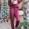 Long Sleeve Pullover And Jogger Pants Lounge Set