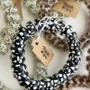 Black Leopard Printed Telephone Wire Hair Loop