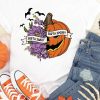 White Sorta Sweet Sorta Spooky Halloween Vibe Graphic Tee