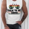 White Talk To Me Goose Vintage Graphic Mens Tank Top