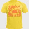 Yellow Sunny Days Ahead Beach Vibe Graphic Mens Tee