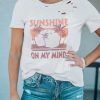 White Sunshine Of My Mind Ripped Short Sleeve T Shirt