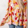 Multicolor Abstract Printed Long Sleeve Blouse