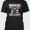 Black DRINKING Wine Bottle Graphic Print Short Sleeve Men's T Shirt