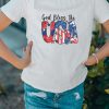 White Family Matching USA Graphic Print Girl's Crew Neck T Shirt