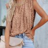 Apricot Sequin Round Neck Tank Top