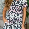 Women's Comfortable Tie Dye And Leopard Print Lounge Set