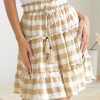 Multicolor Plaid Print Ruffle Tiered Mini Skirt