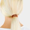 Telephone Wire Elastic Hair Tie For Women, Headwear Accessory, 0.0050 Kg, Brown, 100%ABS