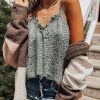 Women's Sexy Leopard Sleeveless Shift Frill Date Tank Top