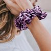 Purple Leopard Print Elastic Hair Scrunchie