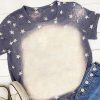 Women's 4th Of July Bleached Star Graphic Tee - Patriotic Outfit - Casual Occasion