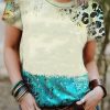 Women's Short Sleeve T-Shirt, Leopard Print, Classic And Tie Dye Design, Bleached Effect, Soft And Breathable Fabric, Dress Up Or Down, Perfect For Summer Occasion Daily