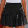 Women's Summer High Waisted Casual Shorts With Crinkled Fabric And Flowy Design