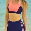 Tianshan Women's High Waisted Colorblock Print Party Bikini Set Swimsuit