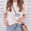 Women's Solid Knitted Sweater Shirt With Cut-Out Details