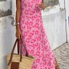 Women's Leopard Print Sleeveless Maxi Dress | Lightweight Material | Playful Statement