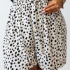 Plus Size Shorts | High Waist Design & Dalmatian Print | Soft Lightweight Fabric