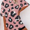 Pink Leopard Top - Unexpected And On Trend - Ladies Tops & Tees