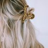 Fluffy Khaki Leopard Hair Clip For Women | SeasonFourSeasons