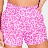 Pink Leopard High Waisted Athletic Shorts