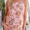 Vintage Floral Print Square Neck Spaghetti Strap Tank Top