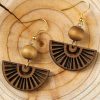 Vintage Fan Earrings - Casual And Vintage Style