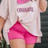 Rose Plus Size Sequined COWGIRL Graphic T-Shirt